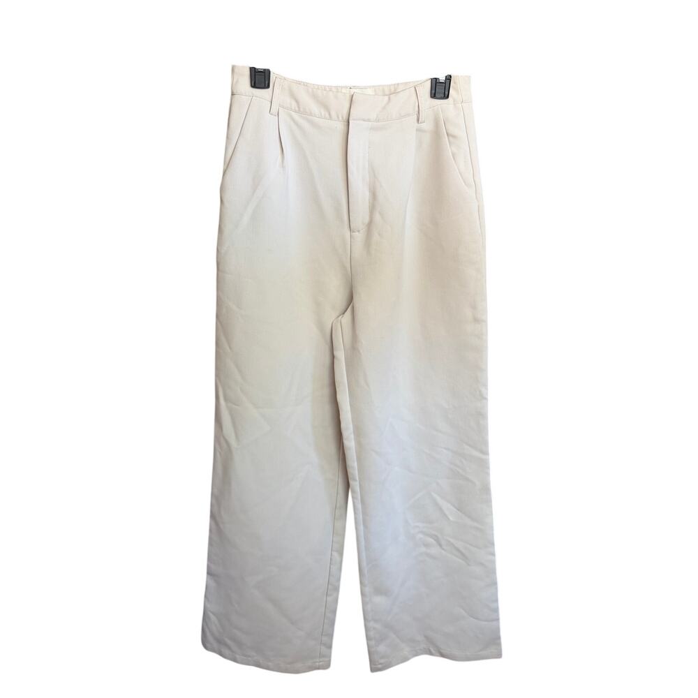 DISSH Rowan High Rise Straight Leg Tailored Trousers Size US 6 Cream Bone